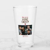 Heldhaftige Papa Vaderdag 2 Foto Collage Glas (Voorkant)