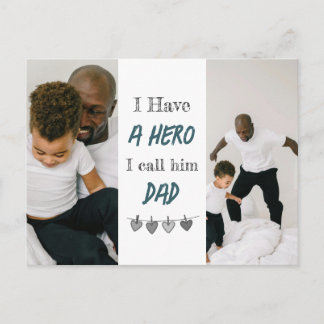 Heldhaftige Papa | Vaderdagkaart met eigen foto Briefkaart