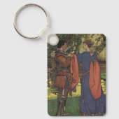 Heldhaftige Prins Ridder Glanzend Pantser Prinses Sleutelhanger (Voorkant)