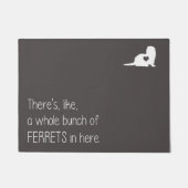 Hele bas van fretten Doormat Deurmat (Voorkant)