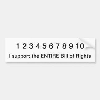 Hele Bill of Rights Bumpersticker