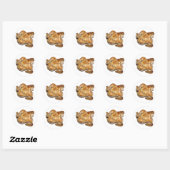Hele Gebraden Kip Ronde Sticker (Vel)