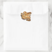 Hele Gebraden Kip Ronde Sticker (Tas)