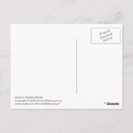 Hele graanbrood briefkaart (Achterkant)