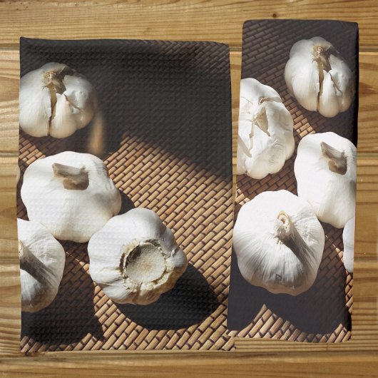 Hele handschoenen Witte knoflook Theedoek