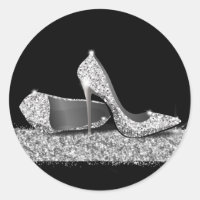 Hele Hiel-schoenen Silver Glitter Favor