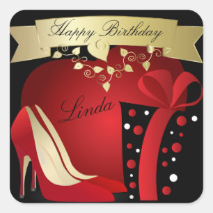 Hele Hiel Shoes Birthday Celebration Vierkante Sticker