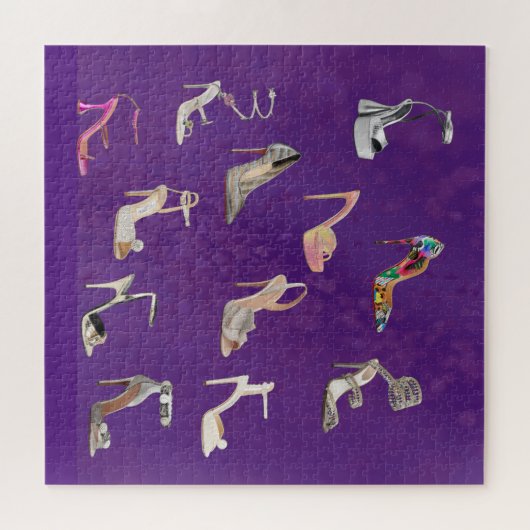 Hele Hiel Shoes Collage Stiletto Jigzaag Puzzle Legpuzzel (Horizontaal)