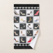 Hele Hiel Shoes Collage Stiletto-pompelset Bad Handdoek (Handdoek)