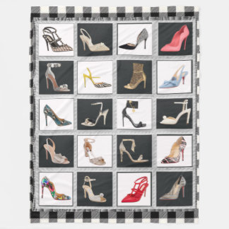 Hele Hiel Shoes Collage Stiletto Quilt Blanket Fleece Deken