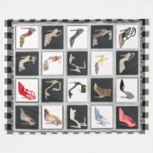 Hele Hiel Shoes Collage Stiletto Quilt Blanket Fleece Deken (Voorkant (Horizontaal))