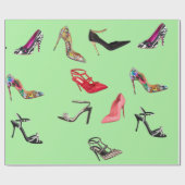 Hele Hiel Shoes Collage Stiletto wrapping papier (Vlak)