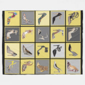 Hele Hiel Shoes Collage Stiletto Yellow Blanket Fleece Deken (Voorkant (Horizontaal))