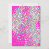 HELE HOT PINK WHITE HOLOGRAPHIC SPOT KAART (Achterkant)