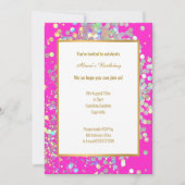 HELE HOT PINK WHITE HOLOGRAPHIC SPOT KAART (Voorkant)