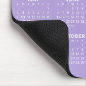 Hele Jaar 2027 Basis Kalender Lavendel Wit Muismat (Hoek)