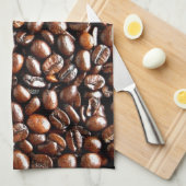 Hele koffiebonenpatroon theedoek (Quarter Fold)