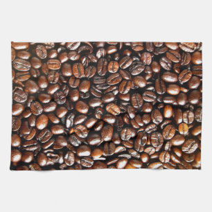 Hele koffiebonenpatroon theedoek