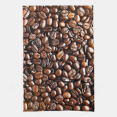 Hele koffiebonenpatroon theedoek (Verticaal)