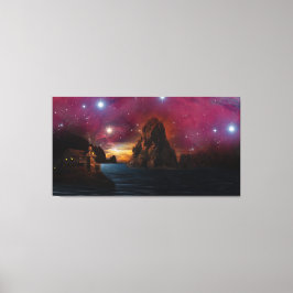 Hele Kosmos Fantasy Landschap Canvas Afdruk