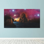 Hele Kosmos Fantasy Landschap Canvas Afdruk (Insitu (Houten vloer))