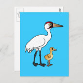 Hele kraan met chick briefkaart (Voorkant / Achterkant)