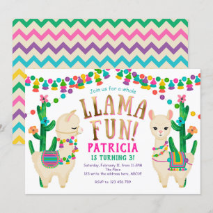 Hele lama, Fiesta, Girl Birthday Kaart
