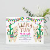 Hele lama, Fiesta, Girl Birthday Kaart (Staand voorkant)