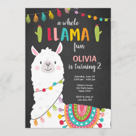 Hele lama leuke verjaardagsuitnodiging Alpace Fies Kaart