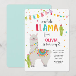 Hele lama leuke verjaardagsuitnodiging Alpace Fies Kaart