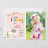 Hele lama leuke verjaardagsuitnodiging Alpace Fies Kaart (Voorkant)