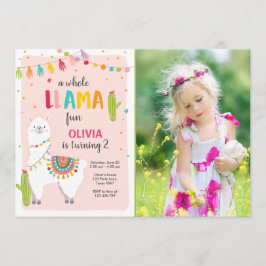 Hele lama leuke verjaardagsuitnodiging Alpace Fies Kaart