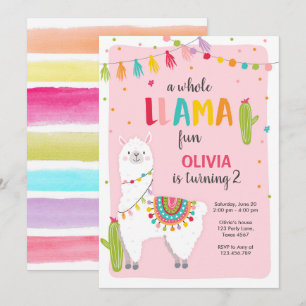 Hele lama leuke verjaardagsuitnodiging Alpace Fies Kaart