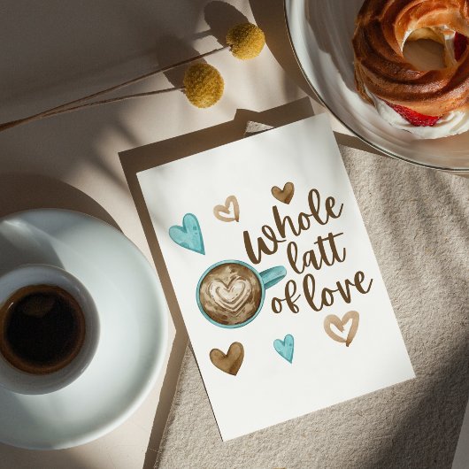 Hele liefdeslatt, gevouwen Wenskaart Kaart