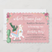 Hele Llama Fun. 1e uitnodiging van de partij van B (Voorkant)