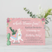 Hele Llama Fun. 1e uitnodiging van de partij van B (Staand voorkant)