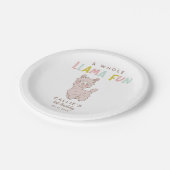 Hele Llama Fun Alpaca Verjaardagsfeest Papieren Bordje (Gekanteld)