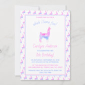 Hele Llama Fun. Birthday Party Kaart (Voorkant)