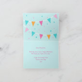 Hele Llama Fun Cake 3rd Aqua Happy Birthday Kaart (Binnen)