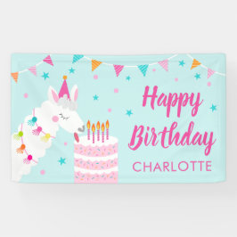 Hele Llama Fun Cake 5th Birthday Aqua Spandoek