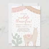 Hele Llama Fun Llama Alpaca Meisje Verjaardag Kaart (Voorkant)