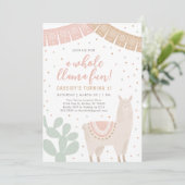 Hele Llama Fun Llama Alpaca Meisje Verjaardag Kaart (Staand voorkant)