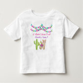 Hele Llama Fun Pink Paarse Cactus Kind Birthday Kinder Shirts (Voorkant)