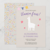 Hele Llama Leuk Schattige Boho Verjaardag Kaart (Voorkant / Achterkant)