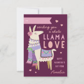 Hele Llama Love Classroom Valentijnsdag Kaart (Voorkant)
