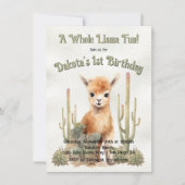 Hele Llama plezier draaien een verjaardag Kaart (Voorkant)