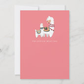Hele LLama Pret Mama Baby Feest Cactussen Roze Mei Kaart (Achterkant)