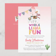 Hele LLama Pret Mama Baby Feest Cactussen Roze Mei