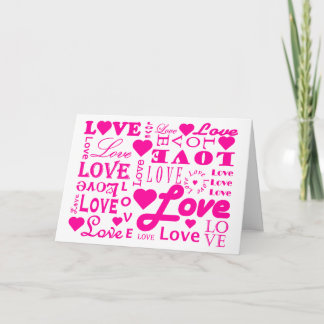 Hele Lotta Love Roze Valentijnsdag Kaart