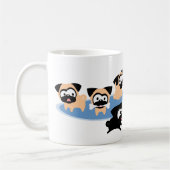 Hele Lotta Pugs (blauw) Koffiemok (Links)
